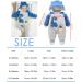 Baby Snowsuit Winter Romper | Cotton Jumpsuit with Detachable Hood | Cartoon Dinosaur Design | 6-9 Months Blue - Buy Online on SooperMarket.com