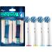 Alayna Replacement Brush Heads - Pack of 4 Cross Style Electric Toothbrush Heads Compatible with Oral B Braun Bases - Buy Online on SooperMarket.com