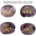 Earth Air Fire Water Stones Triangular Crystals Symbols Flake Reiki Oval Stamps (Purple) - Buy Online on SooperMarket.com