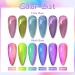 MEET ACROSS Glass Cat Eye Gel Polish Set - Colorful Magnetic UV Nail Polish for DIY Manicure | Soak Off Transparent Gel Kit - Buy Online on SooperMarket.com