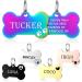 Yehanti dog brand with engraving - dog brand personalized with name telephone number and address stainless steel name tag for collar trailer brand for dogs cats and puppies (bones)