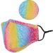 Washable Reusable 3 Layers Cotton Cloth Face Mask - Colorful Cloudy Design One Size Fits Most | International Shipping Available - Buy Online on SooperMarket.com