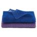 Windspeed 2Pcs African Body Exfoliating Net Long Deep Cleaning African Net Bathing Sponge Mesh Back Scrubber Skin Smoother for Women Men Shower/Stocking Stuffer(80x30cm) (Blue+Purple)