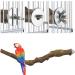 Allazon Natural Wood Bird Rods & Swing Toys - 4 Piece Parrot Playset for Birds - Ideal Bird Toys - Buy Online on SooperMarket.com