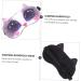 Healeved 4 Pcs Blindfold Ice Pack Silk Eye Mask Set for Sleep | Animal Print Plush Travel Masks | Snap Covers for Work and Travel - Buy Online on SooperMarket.com