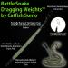 Rattle Snake Dragging Weights 4oz 5-Pack - Snagless Sinkers for Trolling, Drifting, and Catfish Attraction - Buy Online on SooperMarket.com