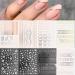 3D Rose Gold Metal Nail Stickers - Self-Adhesive Nail Art Decals for DIY Manicure | 8 Sheets of Stripe Lines & French Tips - Buy Online on SooperMarket.com