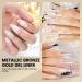 RARJSM Metallic Gel Liner Nail Art Set - Silver Bronze & Gold - 3D Mirror Chrome Effect - 8ml Gel Polish with Thin Brush for Home Salon - Curing Required - Buy Online on SooperMarket.com