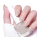 TBeautfave Milk White Nail Varnish Apricot Nail Polish Quick Dry Long Lasting Nail Polish Non-Toxic Nude Nail Polish No Need Cure Polish Nail Varnish at Home Manicure 21 Camel