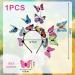 TIANNAIT 1 Colourful Butterfly Headband 5 Butterfly Clips Butterfly Hair Accessories Fairy Headband Butterfly Crown Headband for Halloween - Buy Online on SooperMarket.com