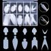 BNG 120 Pcs French Nail Forms Sticker Duet System Silicone Nail Forma Pads 10 * 12 Stickers Soft Reusable Stencil Dual Form Extension for French Manicure - Buy Online on SooperMarket.com