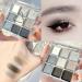 Lovelycat 9 Colors Glitter Eyeshadow Makeup Palette Matte High Pigmented Colorful Creamy Texture Eye Shadow Powder Natural Waterproof Long Lasting Eyeshadow Powder Cosmetics (silver) - Buy Online on SooperMarket.com