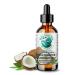 Bella Terra Oils - Organic Fractionated Coconut Oil 2 oz - Pure Liquid Perfection Rich in Medium-Chain Triglycerides (MCTs) A Delight for Silky Skin