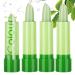 Gireatick 3Pcs aloe vera lipstick magical color that changes with the temperature moisturizing lip gloss lip plumper long-lasting lips make-up set