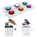 Dog Recordable Training Buttons Set of 6 Colors Dog Training Buzzer Dog Talking Buzzers Button with 25 Stickers and 3 Mats Louder Clearer Record & Playback Message for Communication&Training