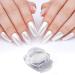 PrettyDiva White Moonlight Powder White Pearl Chrome Nail Powder Moonlight Nail Powder White Chrome Nail Powder Pearlescent Nail Glitter Nail Art (White Moonlight 0.2g) 0.2gWhite Moonlight
