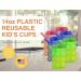 Arrow Home Products Sip A Mug  14oz  6pk - Easy to Grip Plastic Kid's Cup Where the Handle is the Straw - BPA-free with Screw-On Caps Great for Everyday Use  Made in the USA - Assorted Colors - Buy Online on SooperMarket.com