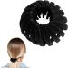 Hair Ring Bun - Sorcery Hair Clamp Avian roosts Styled Clips | Non-Skid Design Mobile roosts Plate Hairpin Expandable Ponytail Holder Hair Ornaments for Ladies Females 5.5 Inches Black - Buy Online on SooperMarket.com