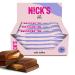Nicks Keto Riegel Soft Toffee Chocolate Karamell Snacks 110 calories 3.5 Net Carbs without added sugar gluten -free low carb sweets (15x28g) Soft Toffee 15x28g