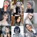 12 Pcs Colored Hair Extensions Colorful Clip in Hair Extensions 22 inch Synthetic Straight Hair Extensions for Kids Girls Women Cool - Buy Online on SooperMarket.com