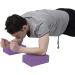 Mind Reader Yoga Block Set - High Density EVA Foam Blocks for Yoga, Pilates, Meditation - Purple (Set of 2) - Buy Online on SooperMarket.com