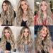 Dark Ash Blonde Clip in Hair Extensions - Long Wavy Full Head - Synthetic Fiber - 4pcs for Women - Buy Online on SooperMarket.com