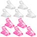 Mikinona 12pcs Nail Clip Nail Fixing Clips Nail Binder Clips Led Builder Clamps Nail Tip Fixing Clamp Nails Kits Manicure Extension Led Kit Finger Clip White Plastic Shaping Mold Clamp 4X3X2CM White