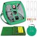 Pop Up Golf Chipping Net, Indoor/Outdoor Golfing Target Net Collapsible Portable Golf Hitting Net with 15 Training Balls and 2 Hitting Mats for Backyard Driving and Swing