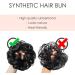 Synthetic Messy Hair Bun Scrunchie Extension in Ash Blonde/Bleach Blonde - Curly Wavy Chignon Updo for Women | Ponytail Hair Accessories - Buy Online on SooperMarket.com