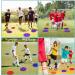 TuXHui 9 Inch Spot Markers Rubber Floor Dots - 24Pcs/30Pcs | Non Slip Agility Dots for Kids Sports & Gym Training | Includes Flat Field Cones Circles | Ideal for Soccer, Basketball, Preschool & Kindergarten Classroom - 6 Colors Available - Buy Online on SooperMarket.com