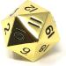 Jumbo 35mm Solid Metal D20 Spin Down Life Counter Dice - Bright Gold MTG - Buy Online on SooperMarket.com