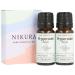 Nikura Peppermint (Piperita) Essential Oil - 20ml (2 x 10ml) | 100% Pure Natural Oils | Perfect for Hair Care Spider Repellent Energy Boost Candles | Great for Skin Headaches | Vegan & UK Made