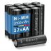 Rechargeable AA Batteries Double AA Battery for Long-Lasting Power All-Purpose Pre-Charged Household Batteries Batteries AA Size for Household and Business Devices - 12 Count (Pack of 1) 12 Count - (Pack of 1) AA