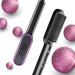 Tymo hair straightener brush - Tymo ring curly hair straightener with 20s fast heating, 5 thermostatic level hot hair straightener combs, 30 minute auto-off & 110V-240V, hair silky straightening brush