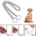Durable Metal Choke Chain Dog Collar for Outdoor Training - Small, Medium, Large Sizes - Adjustable Silver Necklace - L 65cm, 4.0mm Diameter - Buy Online on SooperMarket.com