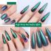 Chameleon Nail Polish - Holographic Glitter Nail Polish - Shimmer Chrome Nail Art Varnish - Quick Dry Nail Varnish - Long-lasting Nail Polish for Manicure DIY at Home - No Need Baking green - Buy Online on SooperMarket.com