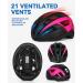 FUNWICT Adult Bike Helmet with Visor, Goggles & Rechargeable Rear Light Black Pink, L 57-61 cm - Buy Online on SooperMarket.com