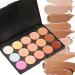 FantasyDay 15 Color Concealer Palette - High Opacity Contour Kit with Brushes & Sponge | Long-Lasting Full Coverage Color Corrector - Buy Online on SooperMarket.com