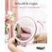 Rechargeable LED Makeup Mirror - 10X1X Double Sided, 3 Color Settings, Rotatable - Rose Gold - Buy Online on SooperMarket.com
