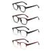 JM 4 Pack Spring Hinge Reading Glasses Vintage Round Glasses for Reader Men Women +1.0 Mix Color +1.0 4 Pack Mixed Color