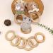 Ruby 8-Piece Natural Wooden Bite Rings | Eco-Friendly Baby Teething Toys & Handicraft Tools ( 70mm) - Buy Online on SooperMarket.com