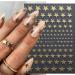 10 Sheets Metallic Nail Art Stickers - Self-Adhesive Decals with Glitter Stars, Moon, Love Heart - Gold & Silver Designs for Women DIY Nail Art - Buy Online on SooperMarket.com