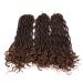 Eunice 20 Wavy Faux Locs - Synthetic Crochet Braids Curly Dreadlocks (3 Packs 1B/30) | Shop Internationally! - Buy Online on SooperMarket.com