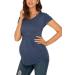 Love2Mi Women's Maternity Nursing Shirt - Layered Wrap Design, Stop Maternity Top - Navy Blue, Size Small - Buy Online on SooperMarket.com