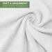 White Cotton Bath Towels Set - Pack of 6 | 24x48 Inch Ultra Soft Spa Towels | 100% Cotton Hotel Collection Towels for Bathroom | Workout Towels - PK 6 - Buy Online on SooperMarket.com