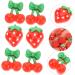 FRCOLOR 180 Pcs Nail Fruits Decoration Cute Lip Gloss Tool Nail Decoration Fruit Slices Cherry Fruit Flatback Lip Gloss Kit to Nail Art Charms Hair Red Resin Nail Supplies Strawberry 3d - Buy Online on SooperMarket.com