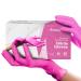 Fuchsia Hot Pink Nitrile Disposable Gloves - 50 Count - 3 Mil Nitrile Gloves Medium - Powder and Latex Free Rubber Gloves - Surgical Medical Exam Gloves - Food Safe Cooking Gloves Medium 50