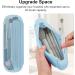 Travel Makeup Brush Holder | Silicone Portable Cosmetic Brushes Organizer with Built-in Cleaner | Upgrade Travel Essentials Case (Sky Blue - Buy Online on SooperMarket.com