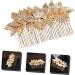 ABOOFAN Hair Comb Leaves Vintage Hair Side Combs Golden Bridal Side Comb Styling Head Flower Girl Headband Bridal Hair Accessories Headbands for Girls Hair up Alloy Manual Bridesmaid - Buy Online on SooperMarket.com