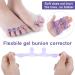 Molain 8 Pack Gel Nail Polish Toe Spacers - Silicone Separators for Overlapping Toes Hammer Toe Relief - Transparent Pink Blue & Purple - Buy Online on SooperMarket.com
